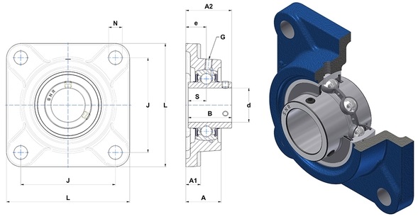 Подшипник UCF 210 HGF