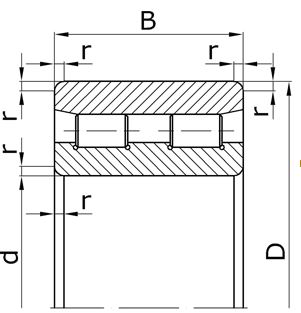 Подшипник NNF 5008 ADB -2LS (SL045008) ZWA